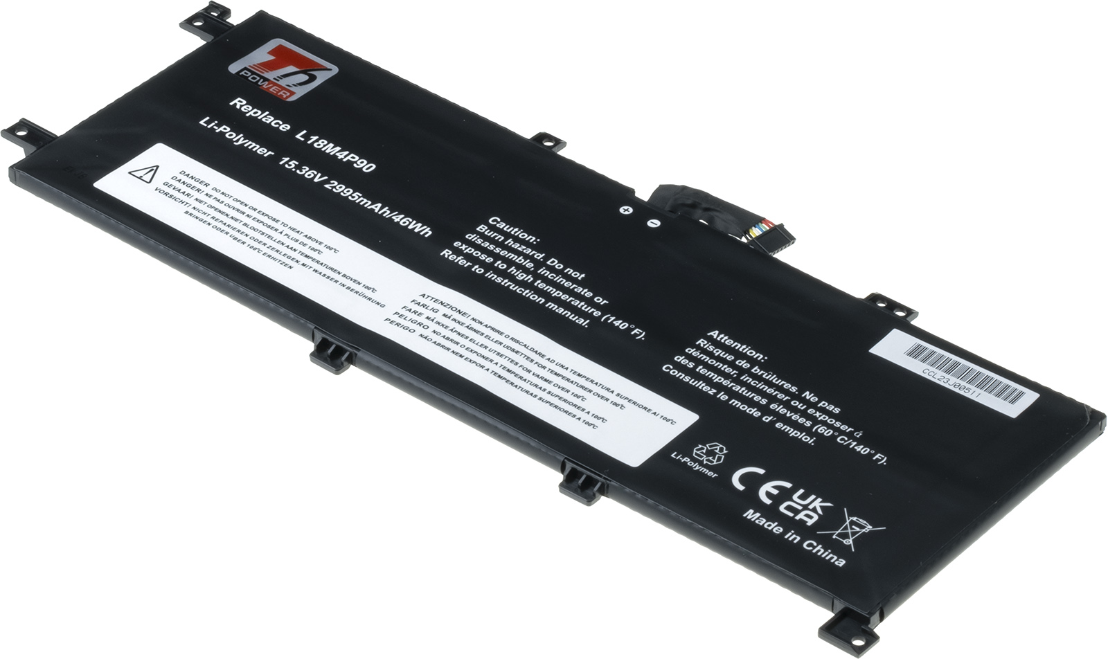 Baterie T6 Power Lenovo ThinkPad L13 Yoga Gen 1, Gen 2, 2995mAh, 46Wh, 4cell, Li-Pol NBIB0220