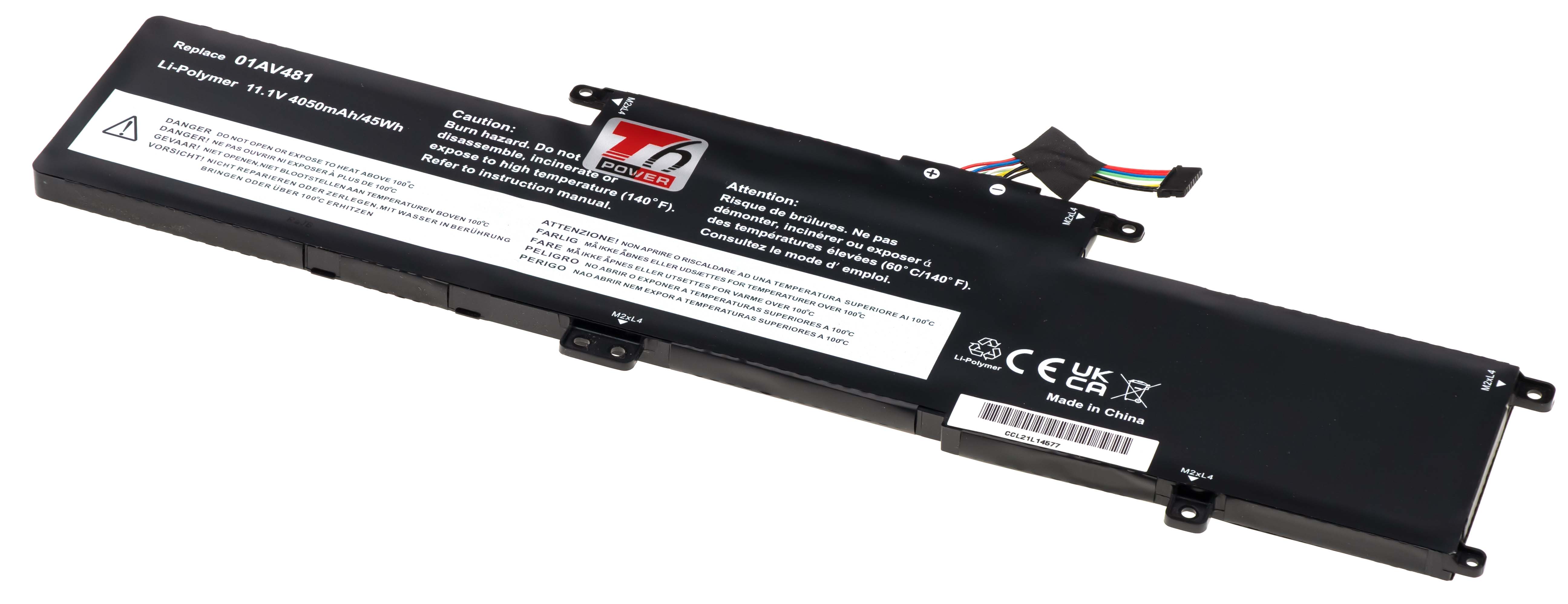 Baterie T6 Power Lenovo ThinkPad L380, L390, S2 Yoga, 4050mAh, 45Wh, 3cell, Li-Pol NBIB0193