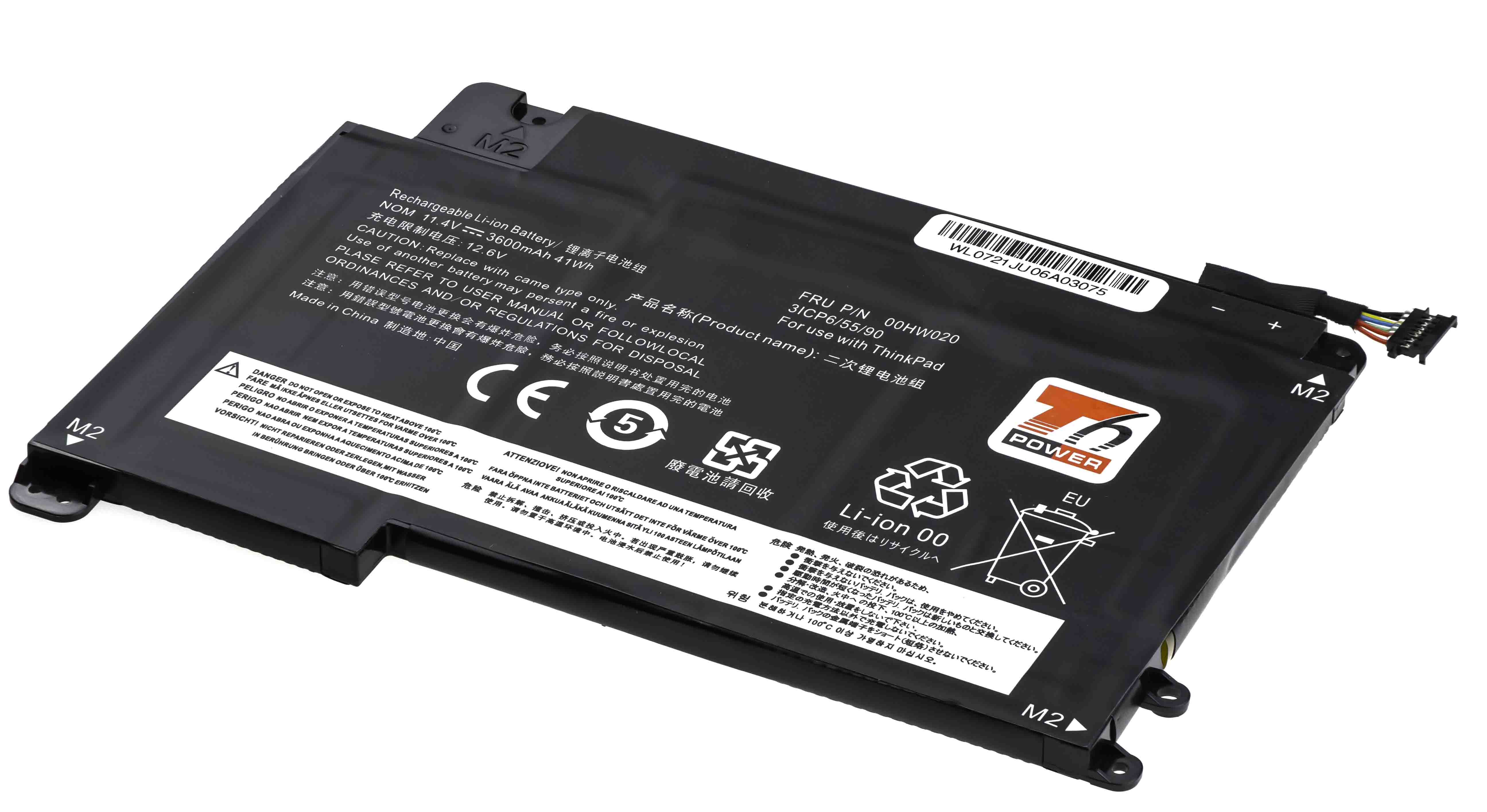 Baterie T6 Power Lenovo ThinkPad P40, Yoga 460, 3600mAh, 41Wh, 3cell, Li-pol NBIB0172