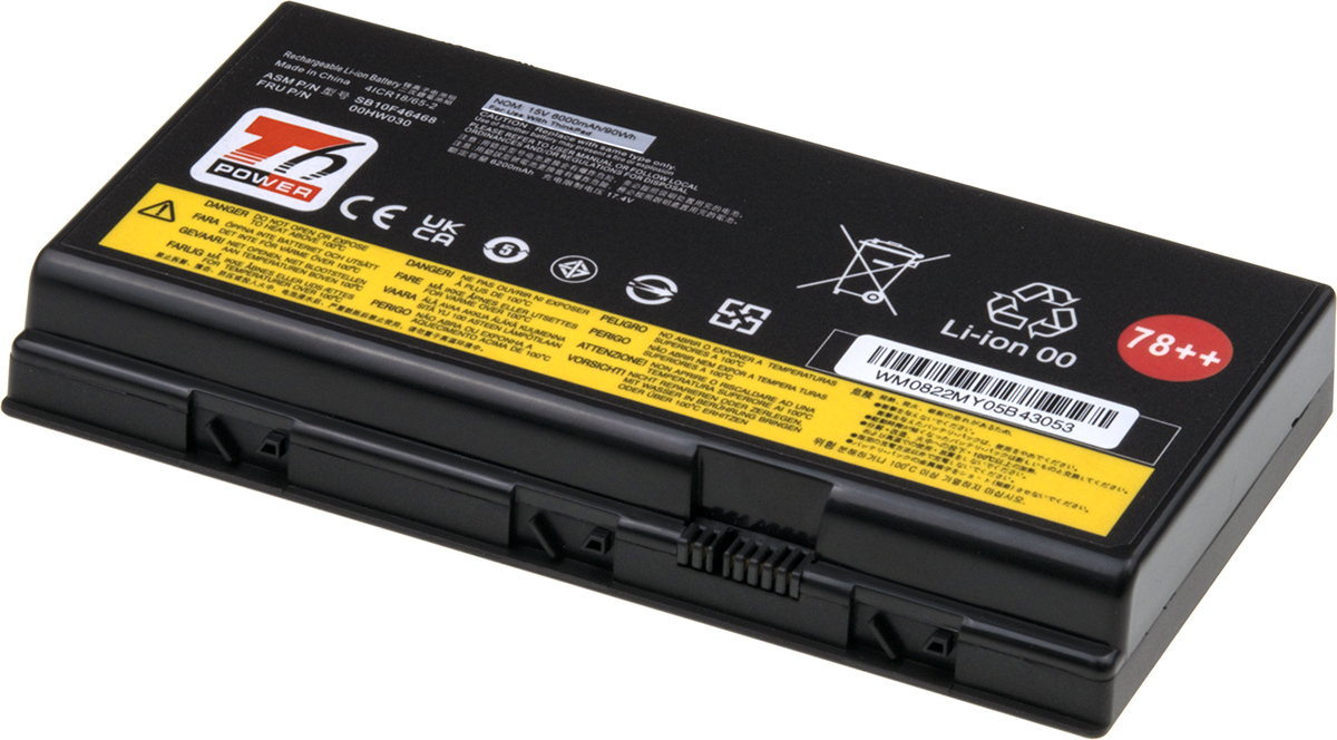 Baterie T6 Power Lenovo ThinkPad P70, ThinkPad P71, 5600mAh, 84Wh, 8cell NBIB0161