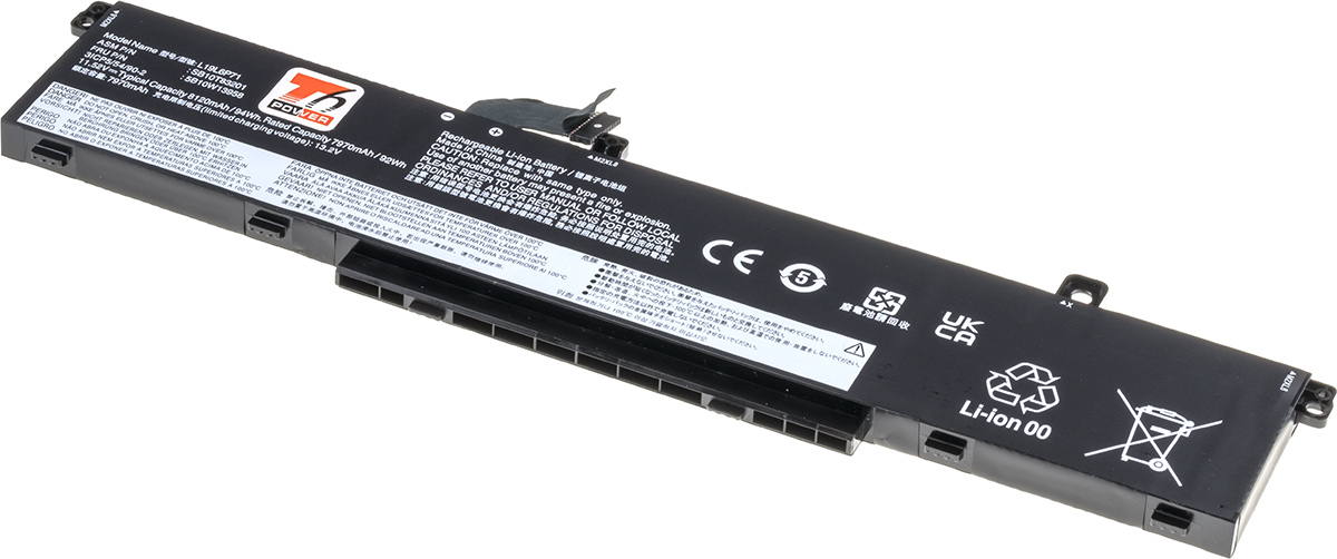 Baterie T6 Power Lenovo ThinkPad T15g, P15, P17 Gen 1, Gen 2, 8120mAh, 94Wh, 6cell, Li-pol NBIB0206