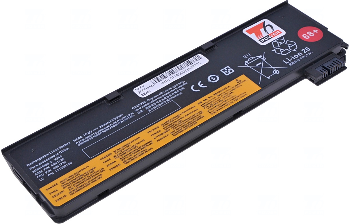 Baterie T6 power Lenovo ThinkPad T440s, T450s, T460p, T470p, T550, P50s, 68, 2000mAh, 22Wh, 3cell NBIB0146