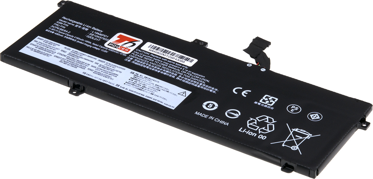Baterie T6 Power Lenovo ThinkPad X390, X395, X13, 4190mAh, 48Wh, 3cell, Li-Pol NBIB0198