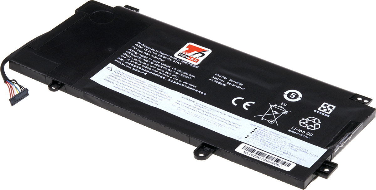 Baterie T6 Power Lenovo ThinkPad Yoga 15 serie, S5 Yoga 15, 4000mAh, 61Wh, 4cell, Li-Pol NBIB0173