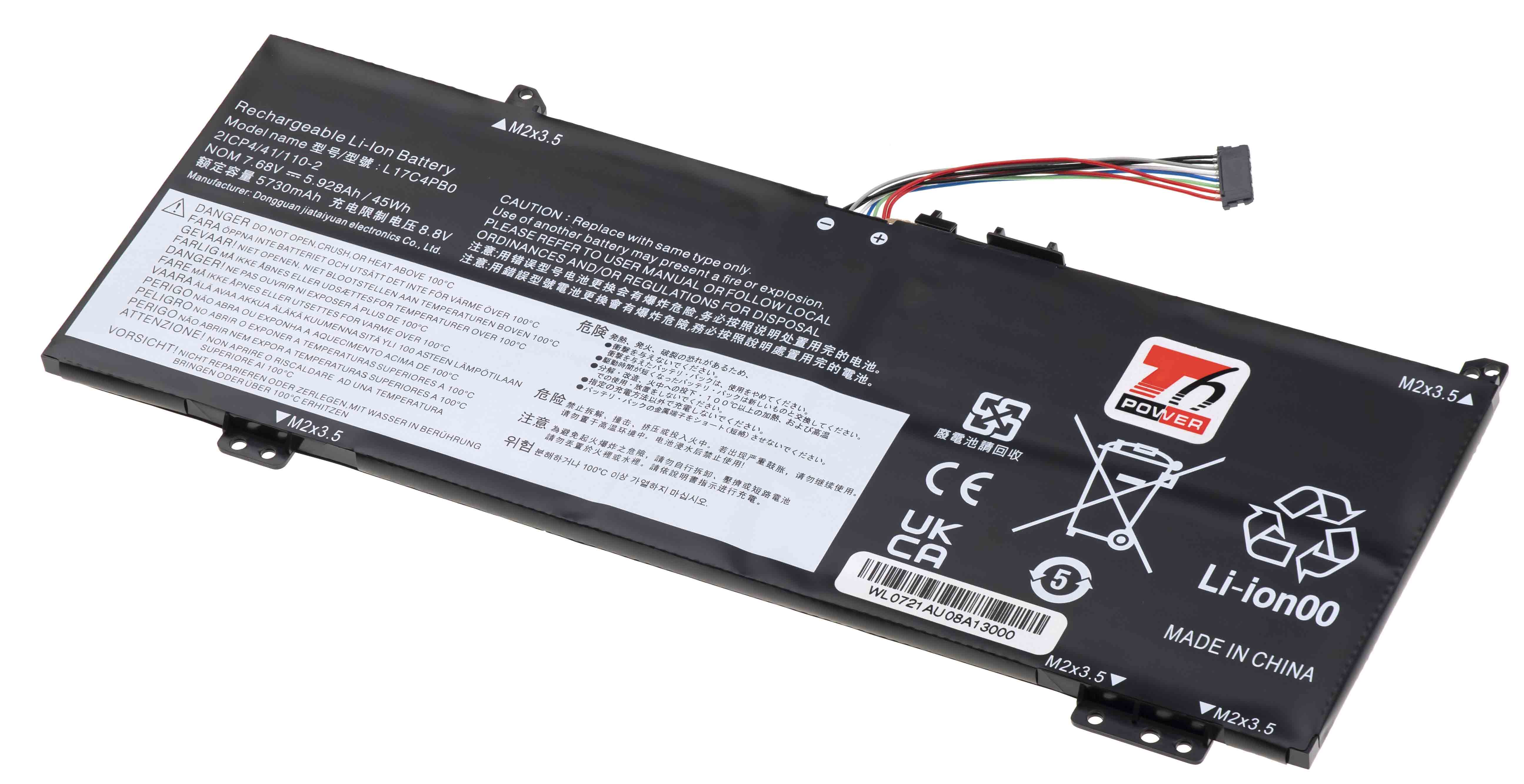 Baterie T6 Power Lenovo Yoga 530-14IKB, IdeaPad 530S-14IKB, Flex 6-14IKB, 5928mAh, 45Wh, 4cell NBIB0187