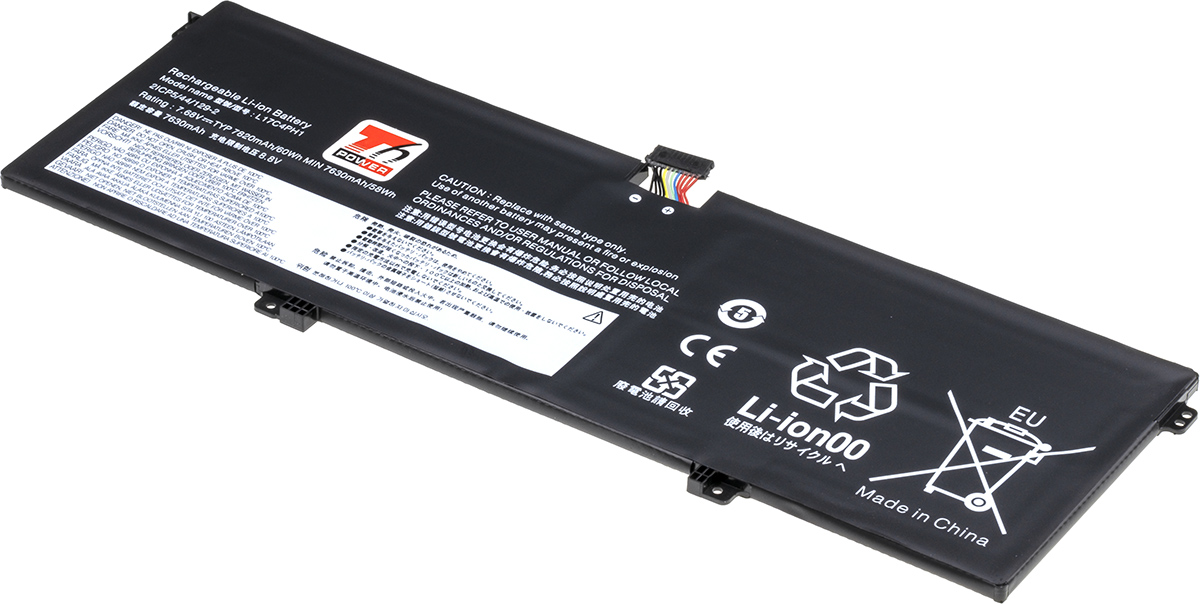 Baterie T6 Power Lenovo Yoga C930-13IKB, 7820mAh, 60Wh, 4cell, Li-pol NBIB0209
