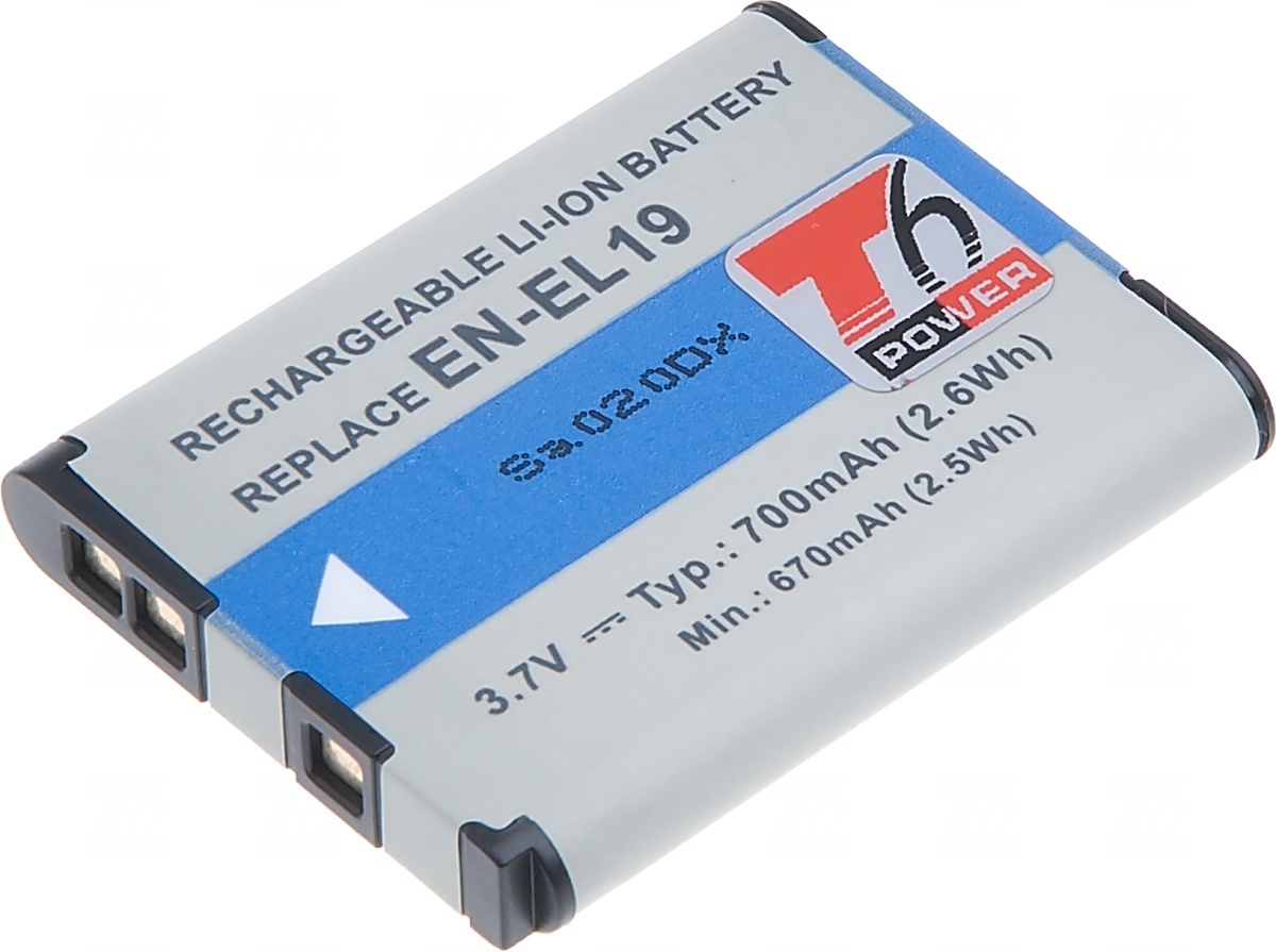 Baterie T6 power Nikon EN-EL19, 620mAh, 2.3Wh, černá DCNI0014