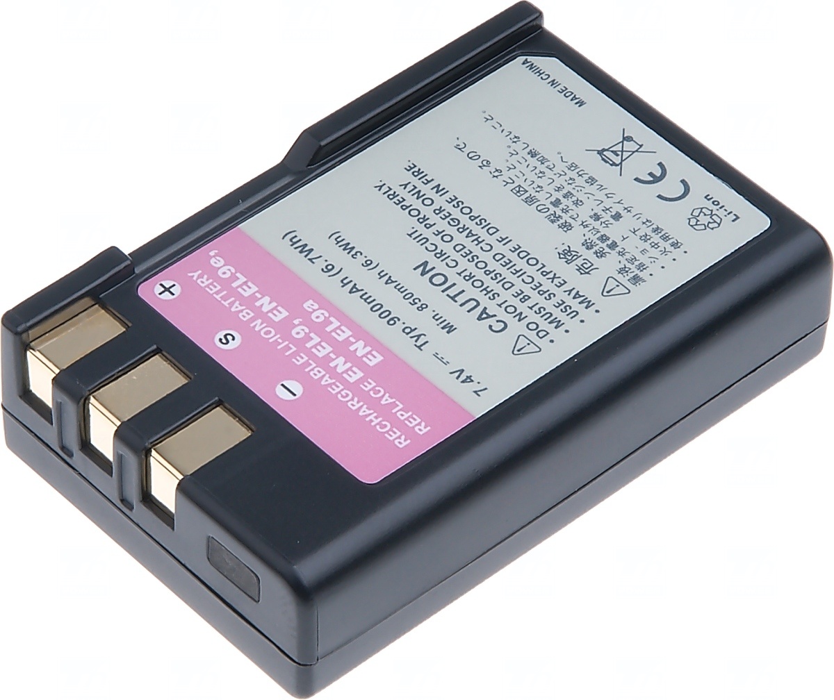 Baterie T6 power Nikon EN-EL9, 900mAh, černá DCNI0010