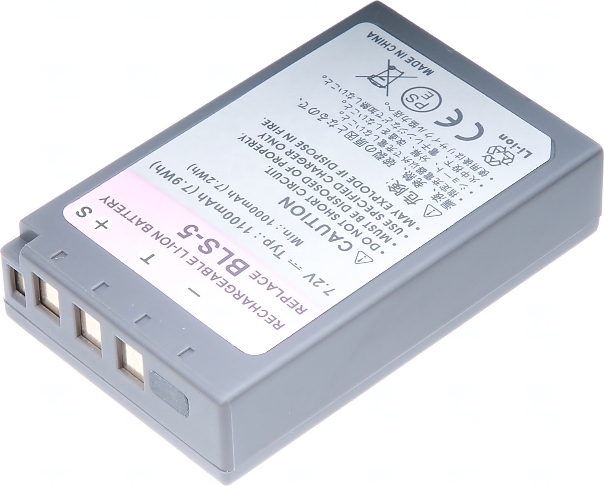 Baterie T6 power Olympus BLS-5, 1100mAh, černá DCOL0012