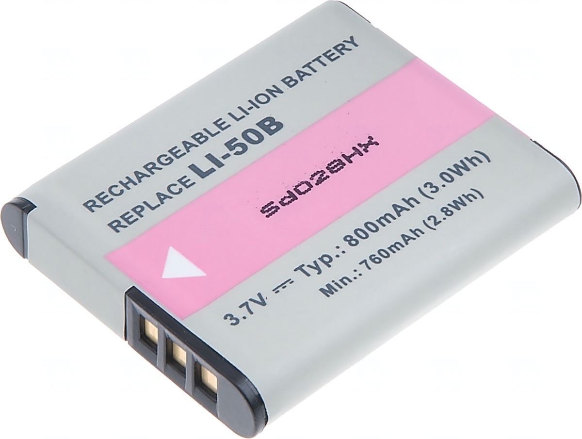 Baterie T6 power Olympus Li-50B, 700mAh, černá DCOL0009