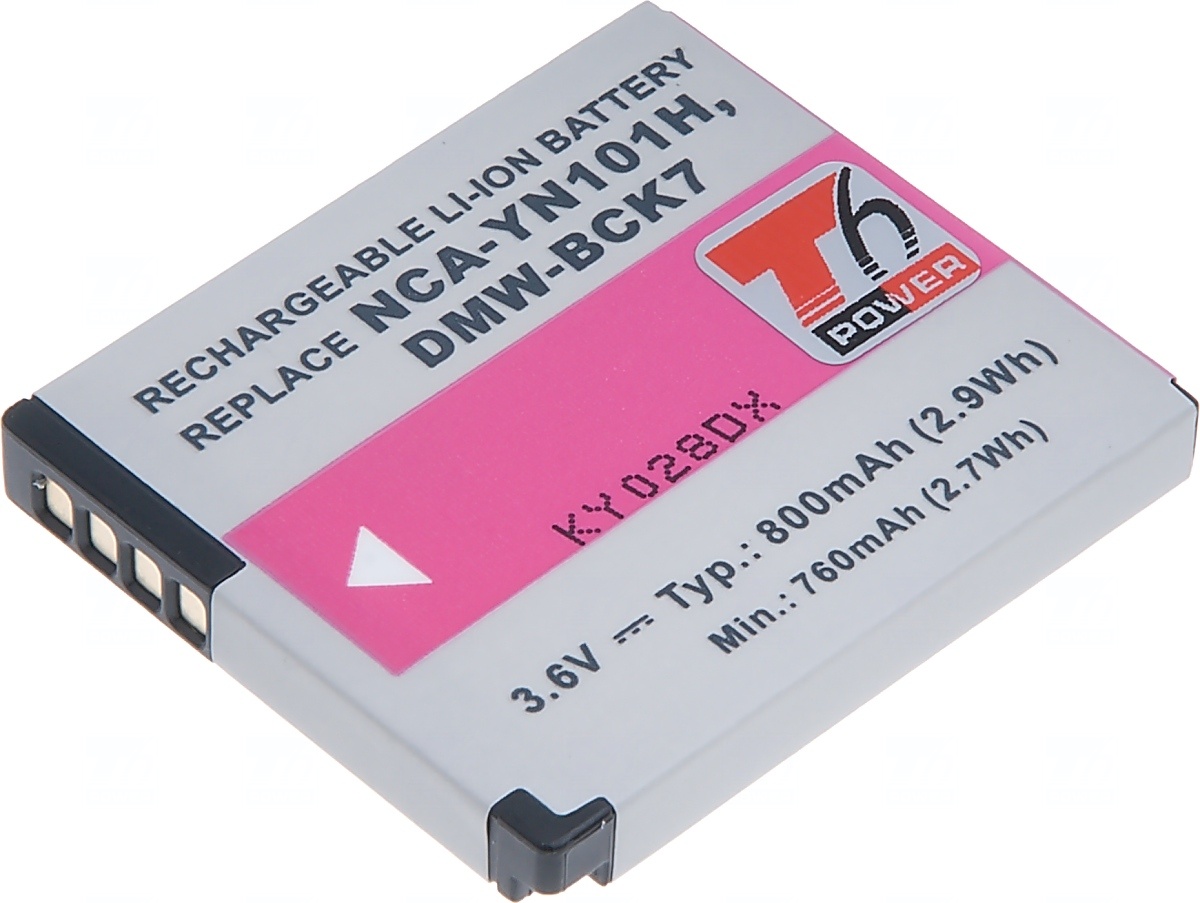 Baterie T6 power Panasonic DMW-BCK7, 700mAh, černá DCPA0023
