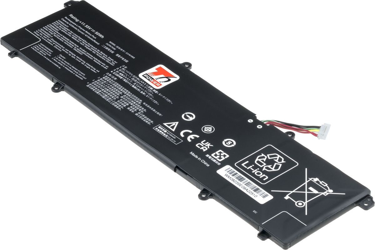 Baterie T6 Power pro Asus VivoBook S333EA, X1505VA, X1704VA, X321EA, 4335mAh, 50Wh, 3cell, Li-poly NBAS0186