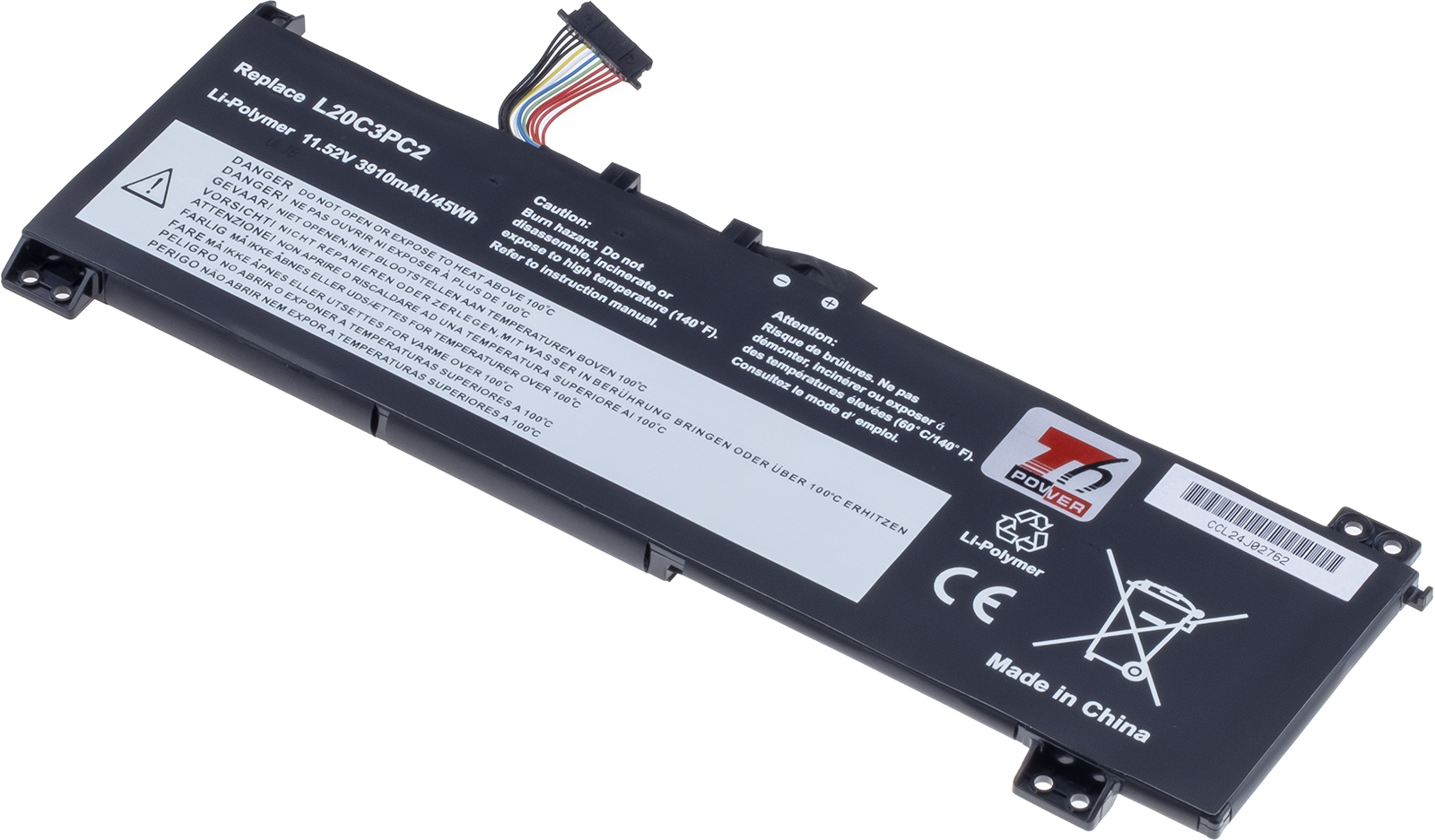 Baterie T6 Power pro Lenovo IdeaPad 3-15ACH6, 3-15IHU6, 3910mAh, 45Wh, 3cell, Li-poly NBIB0241