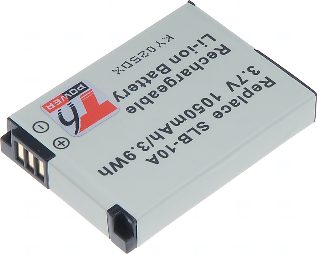 Baterie T6 power Samsung SLB-10A, 1050mAh, černá DCSA0011