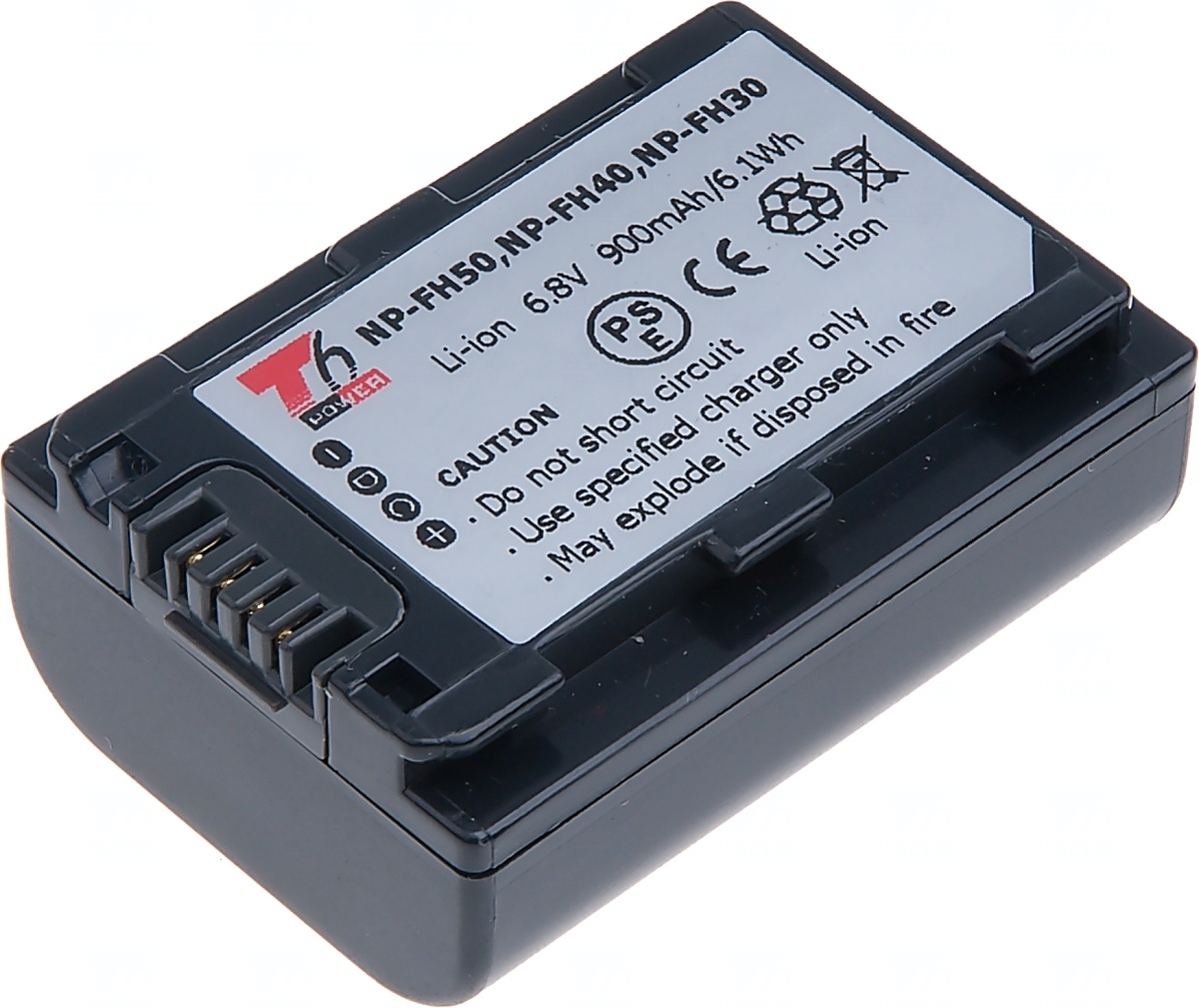 Baterie T6 power Sony NP-FH50, 750mAh, šedá VCSO0050