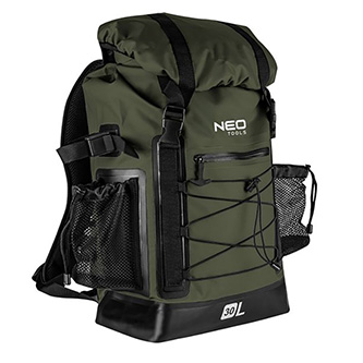 Batoh na outdoor 600D 63-131, zelený z polyuretán, vode odolný, nastaviteľné popruhy, Neo Tools
