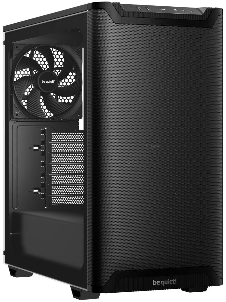 Be quiet! skříň PURE BASE 501 Airflow Window / ATX / 2x140mm fan / USB-C / perforovaný přední panel / tvrzené sklo BGW74