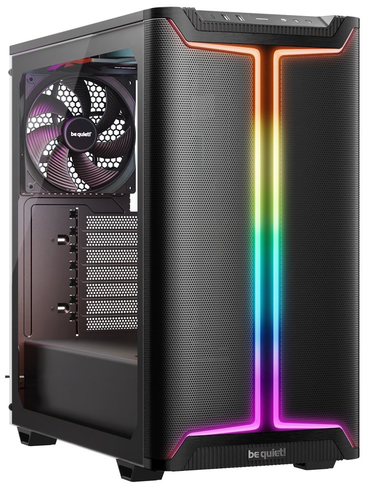 Be quiet! skříň PURE BASE 501DX / ATX / 3x140mm PWM ARGB fan / ARGB LED pásek / USB3.2 / temperované sklo / černá BGW76