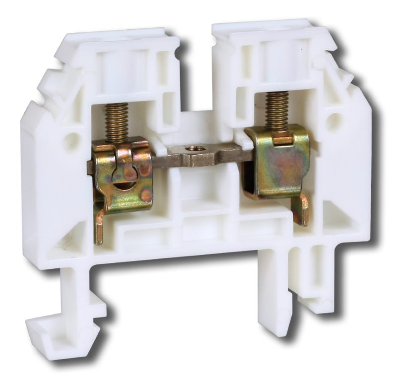 BEC svorkovnice RSA 6 A na DIN lištu, bílá