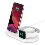 Belkin 3v1 Bezdrátové nabíjení pro iPhone/Apple Watch/AirPods, bílá WIZ001vfWH