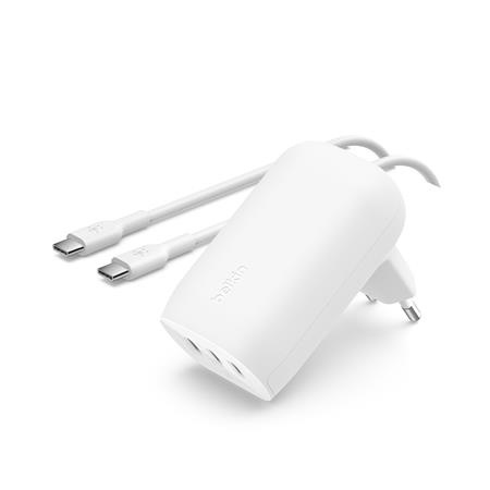Belkin 67W PD 3.1 3 Port USB-C Wall Charger + USB-C/USB-C kábel 1m - White WCC002vf2MWH-B6