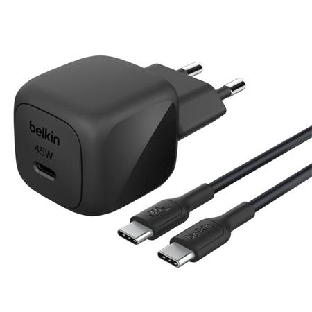 Belkin BOOST CHARGE™ 45W USB-C Power Delivery PPS nástěnná nabíječka + 1m USB-C na USB-C kabel, černá WCA013kq1MBK-B6