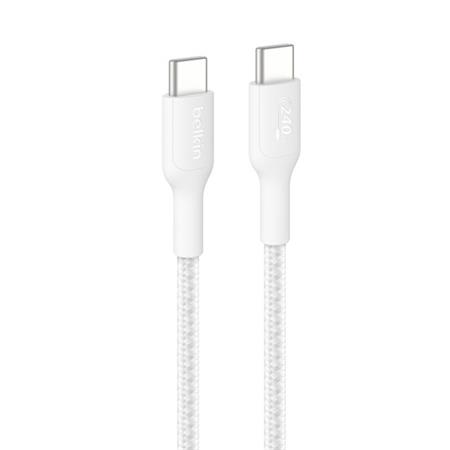 Belkin BOOST CHARGE PRO™ USB-C/USB-C kabel 240W, 2m, bílý - odolný CAB025hq2MWH