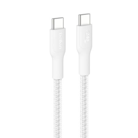 Belkin BOOST CHARGE PRO™ USB-C/USB-C kabel 240W, 3m, bílý - odolný CAB025hq3MWH