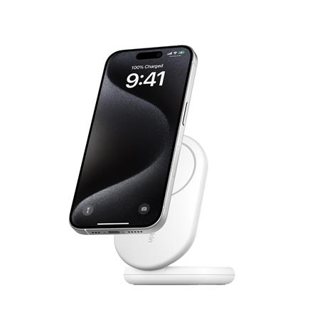 Belkin BOOST CHARGE™ Qi2 15W Magnetický nabíjecí stojan, skládací, bílá WIB007vfWH