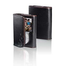 Belkin iPod Nano 3g pouzdro kožené, černá/hnědá F8Z206eaKR