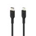 BELKIN kabel oplétaný USB-C - Lightning, 1m, černý CAA004bt1MBK