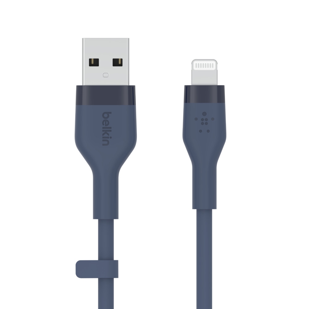 Belkin kabel USB-A na LTG_silikon, 1M, modrý CAA008bt1MBL