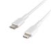 BELKIN kabel USB - C - Lightning, 1m, bílý CAA003bt1MWH