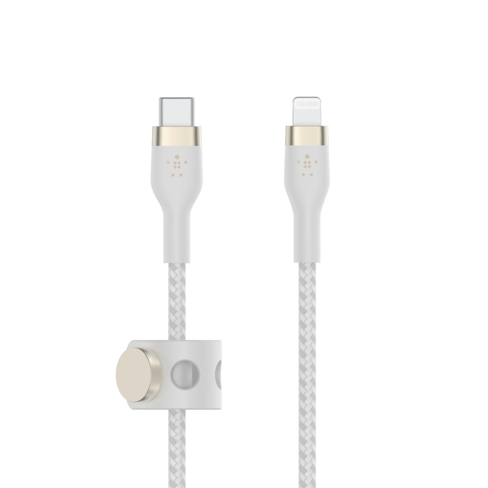 Belkin kabel USB-C s konektorem LTG,3M bilý pletený CAA011bt3MWH