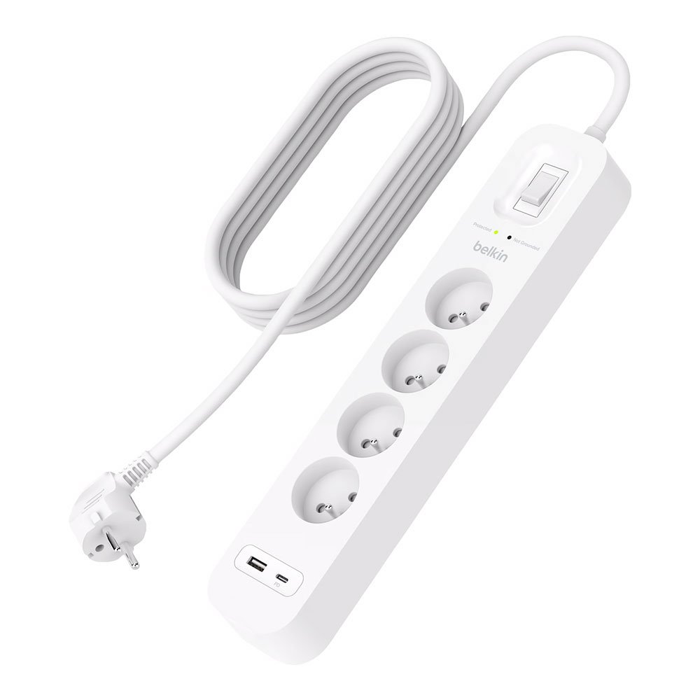 Belkin Surge 4T 525J, 18W, USB A + C, Pol SRB001ca2M
