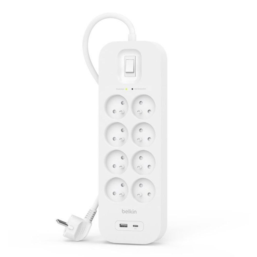 Belkin SURGE 8OT 900J, 18W, USB A + C, Pol SRB003ca2M
