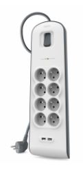 BELKIN SurgeStrip přep.ochrana,8 zásuvek,900J,2USB BSV804ca2M