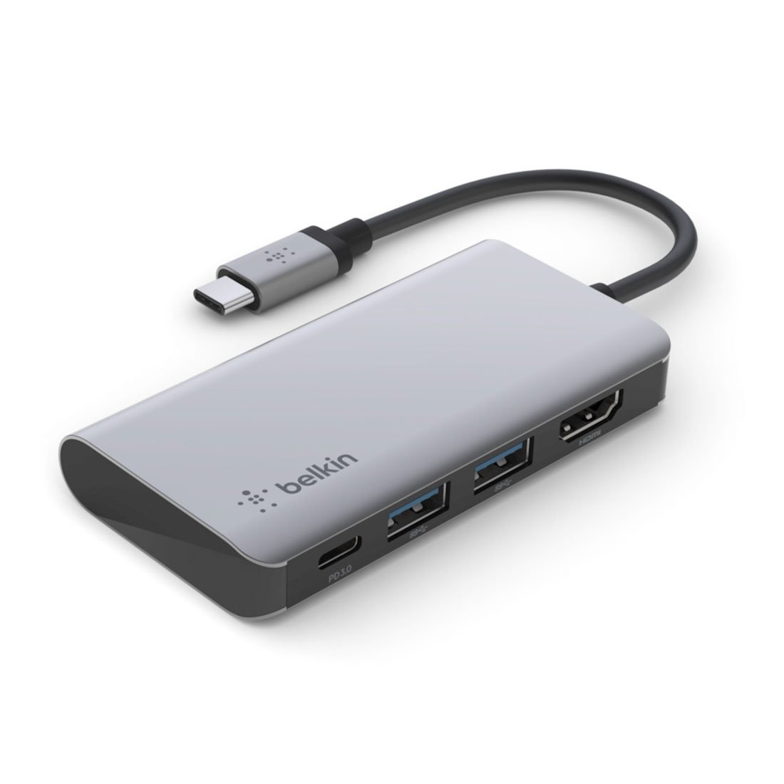 Belkin USB-C 4v1 Multiport adaptér - 4K HDMI, USB-C PD 3.0, 2x USB-A 3.0 AVC006btSGY