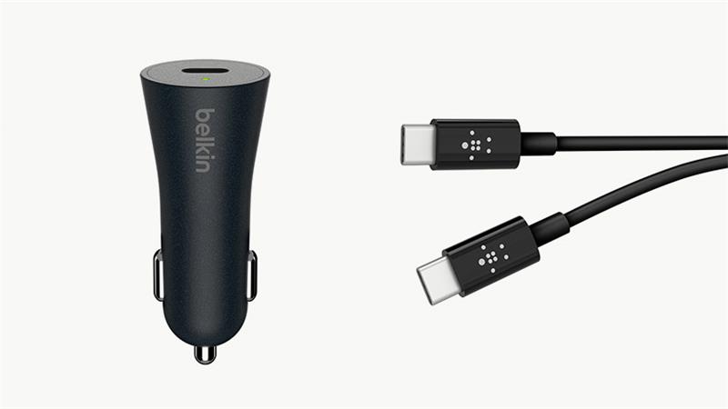 Belkin USB-C Auto nabíječka + kabel s Quick Charge 4+ - černá F7U076bt04-BLK
