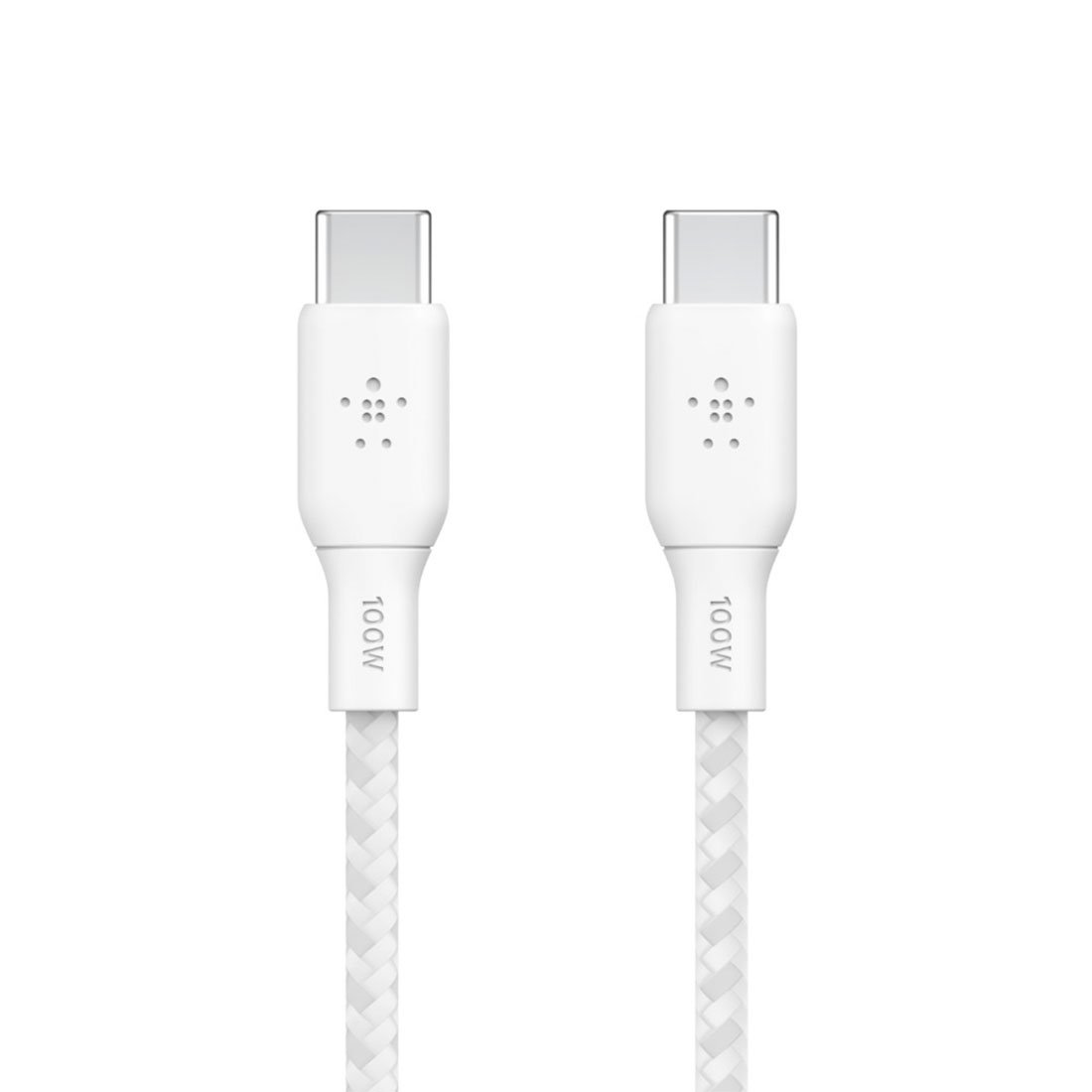 Belkin USB-C na USB-C kabel 100W, 2m, bílý - odolný CAB014bt2MWH