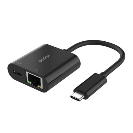 Belkin USB-C to Ethernet + 100W Charge Adapter - Black INC019btBK