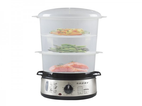 Beper Bc250 Parní Vařič Nerezový 9L, 80 8051772719425