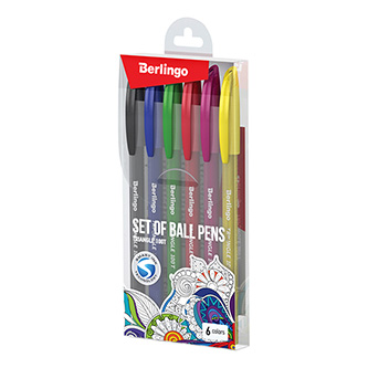 Berlingo, sada pier guľôčkových, modré, 6ks, 0.5mm, Triangle 100T