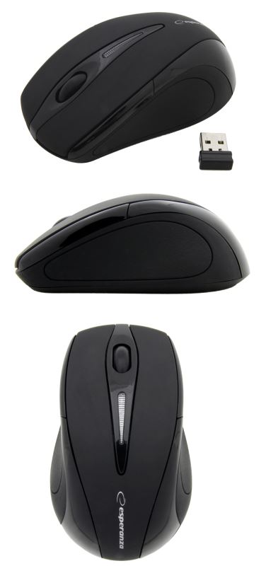 Bezdrátová myš Esperanza, 2,4GHz, černá (EM101K) 5905784766980