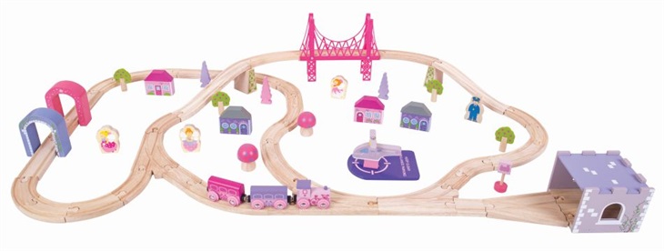 Bigjigs Rail Velká vláčkodráha princezny 0691621090237