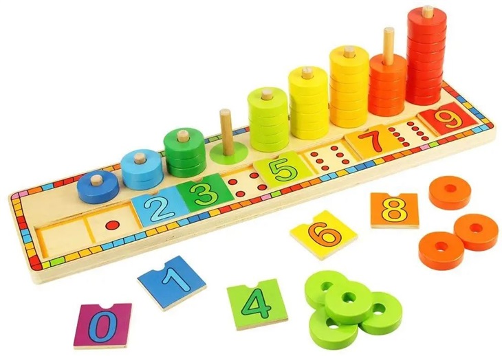 Bigjigs Toys Deska nasazování s čísly 0691621195314