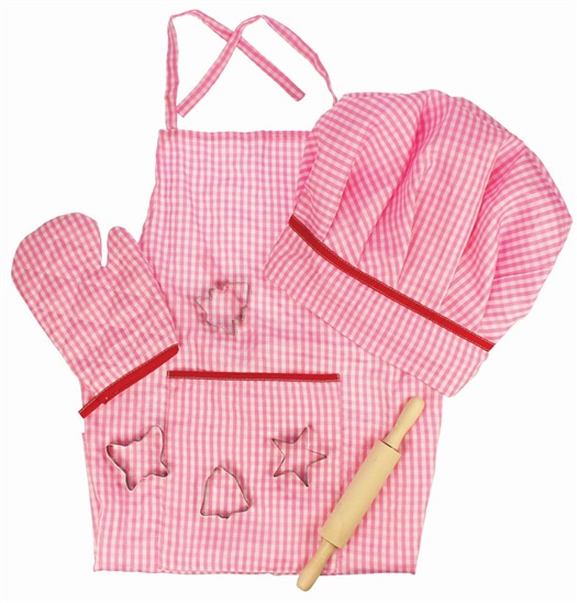 Bigjigs Toys Růžový set šéfkuchařky 0691621246092
