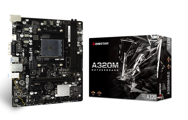 Biostar main board A320MH 2.0, soc AM4, DDR4, mATX, HDMI, D-sub