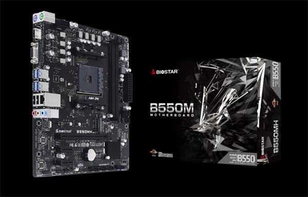 Biostar Main Board B550MH, Amd B550, soc AM4, DDR4 mATX, HDMI, D-sub