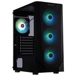 BitFenix skříň C60 Negro / ATX / 4x 120mm ARGB fan + controller / 2xUSB 2.0 / USB 3.0 / tvrzené sklo / BFC-C60-KKGSK-4A